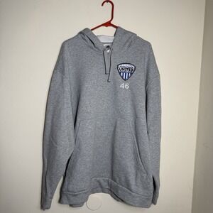 Adidas Chesapeake Soccer Hoodie 2XL Gray Crest Streetwear Athletic Club #46